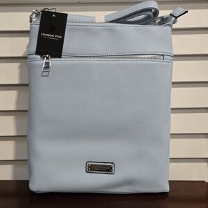 London Fog Sky Blue Large Crossbody Bag